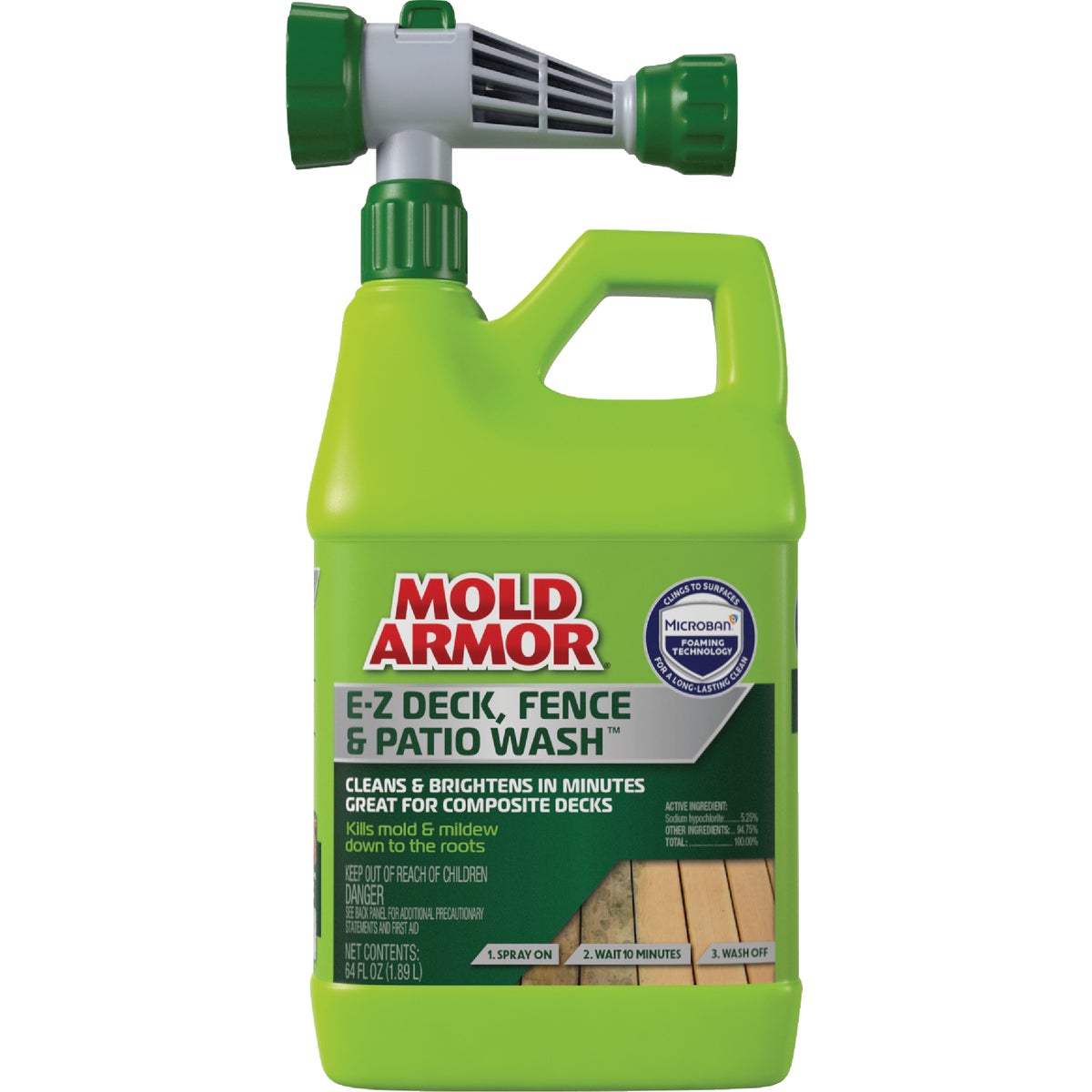Home Armor 64 Oz. Hose End Sprayer Deck & Patio Wash with Microban