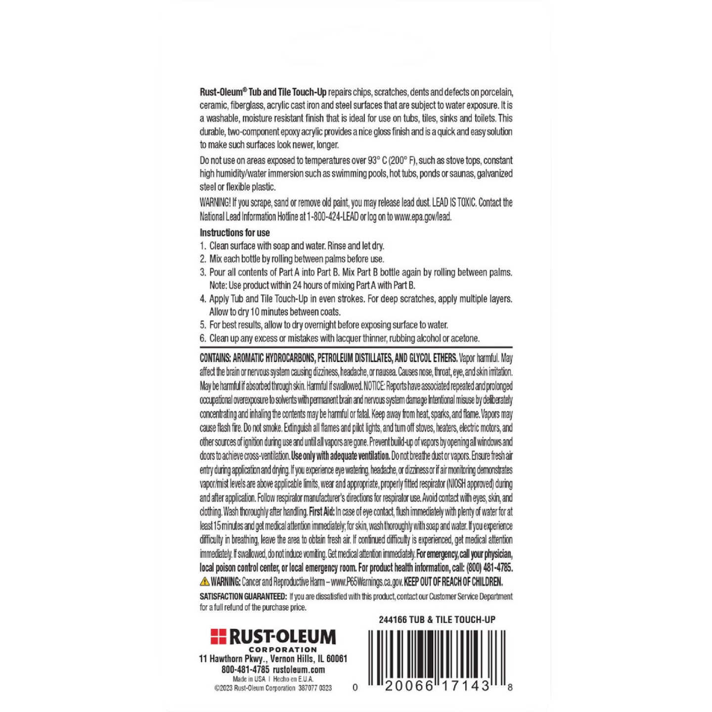 Rust-Oleum 0.45 Oz. Tub & Tile Touch-Up Gloss White Touch-Up Kit Image 3