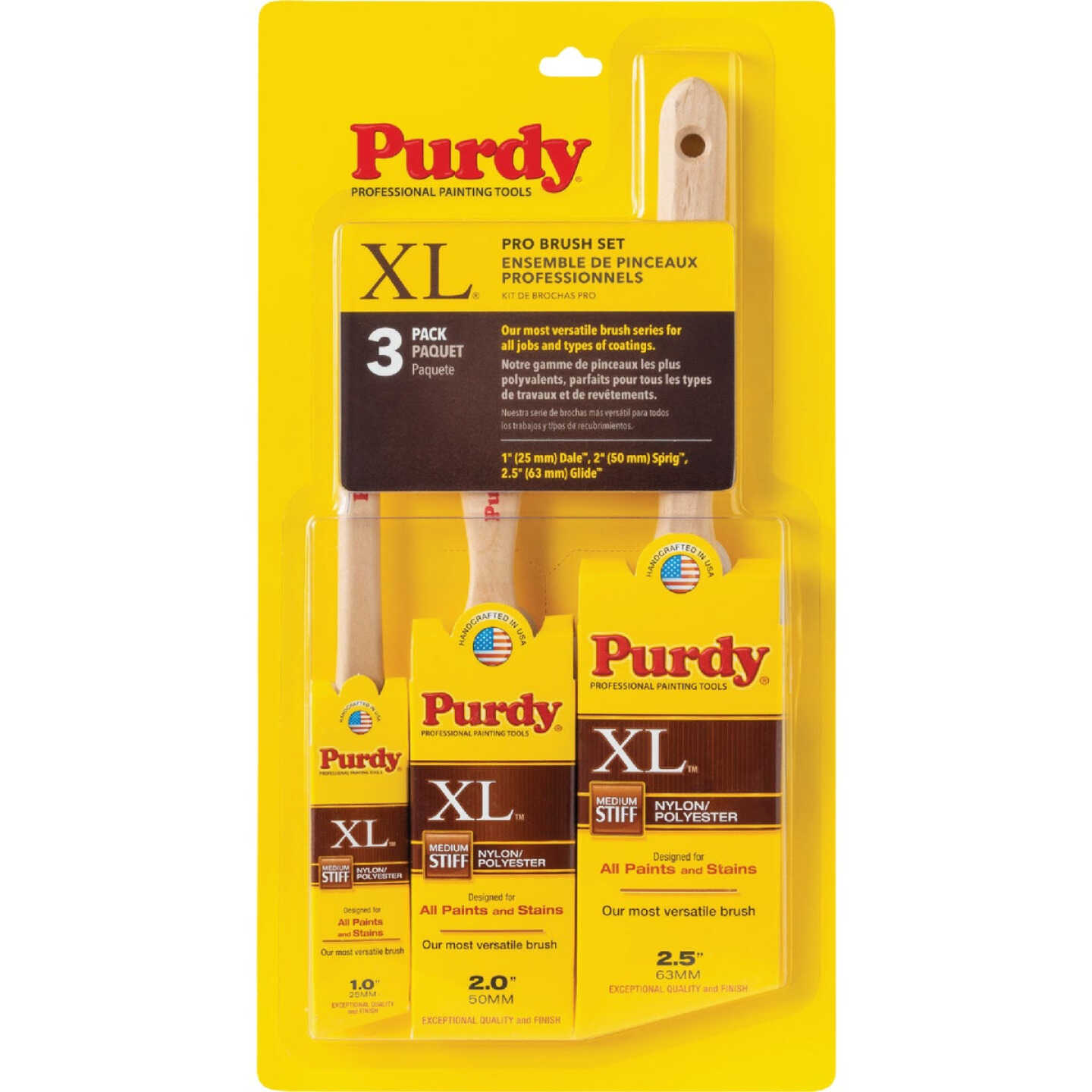 Purdy XL Pro Paint Brush Set (3-Pack) Image 1