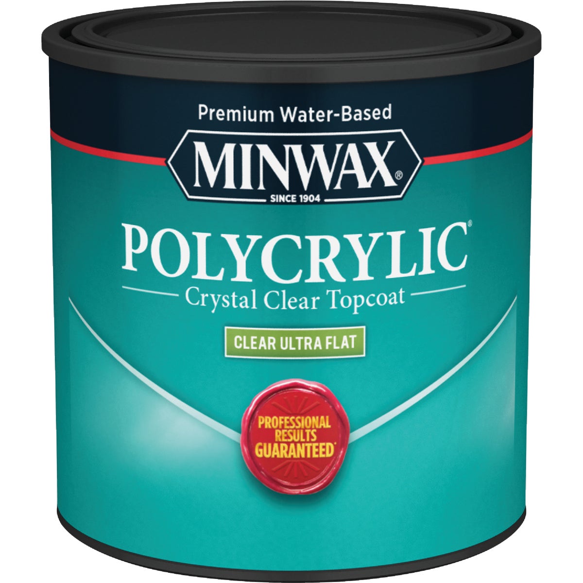 Minwax Polycrylic Clear Ultra Flat Protective Finish, 1/2 Pt. Image 1