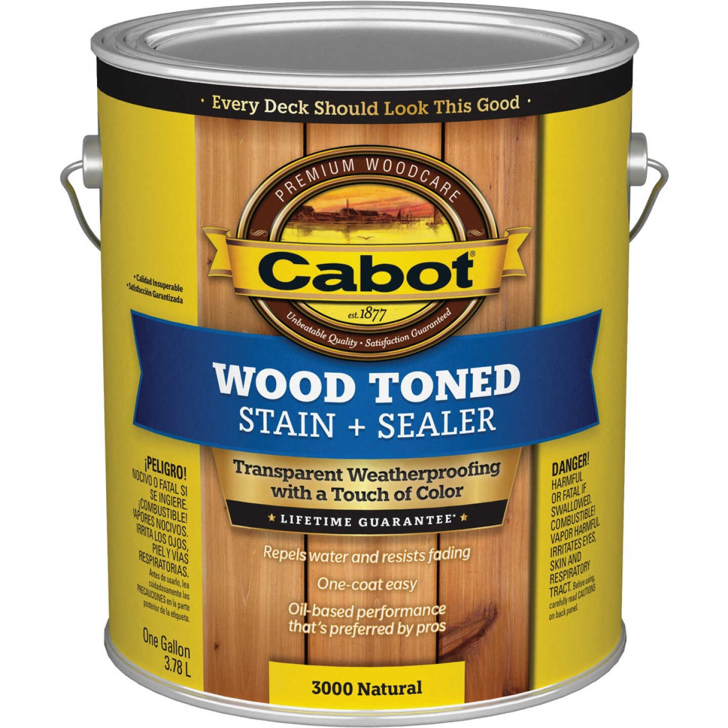 Cabot Alkyd/Oil Base Wood Toned Deck & Siding Stain, 3000 Natural, 1 Gal. Image 7