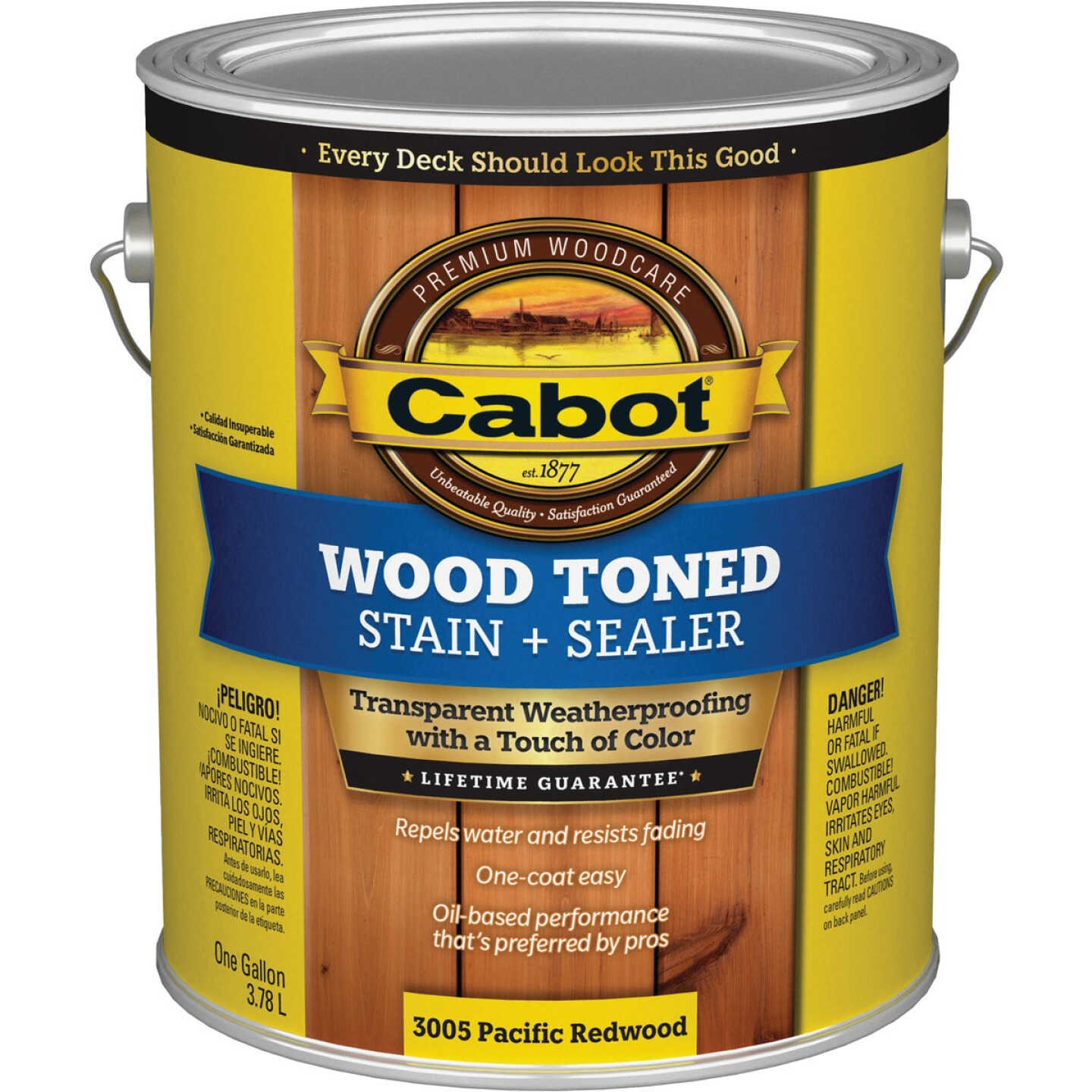 Cabot Alkyd/Oil Base Wood Toned Deck & Siding Stain, 3005 Pacific Redwood, 1 Gal. Image 7