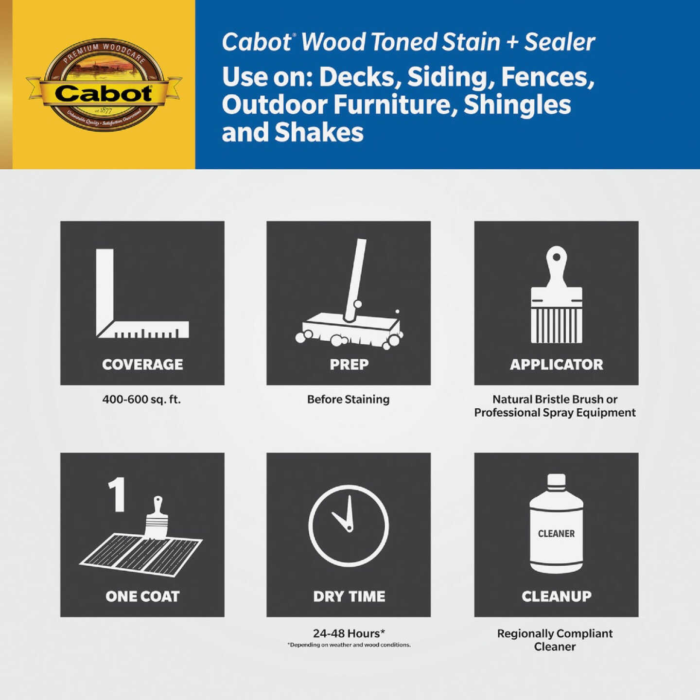 Cabot Alkyd/Oil Base Wood Toned Deck & Siding Stain, 3005 Pacific Redwood, 1 Gal. Image 3