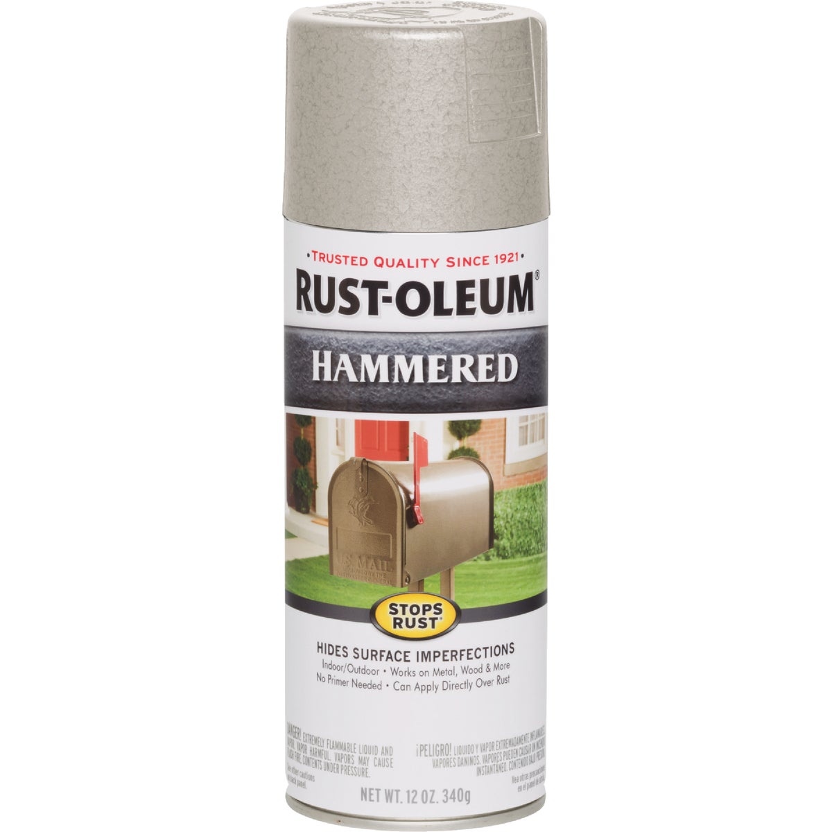 Rust-Oleum Stops Rust White 12 Oz. Hammered Spray Paint Image 6