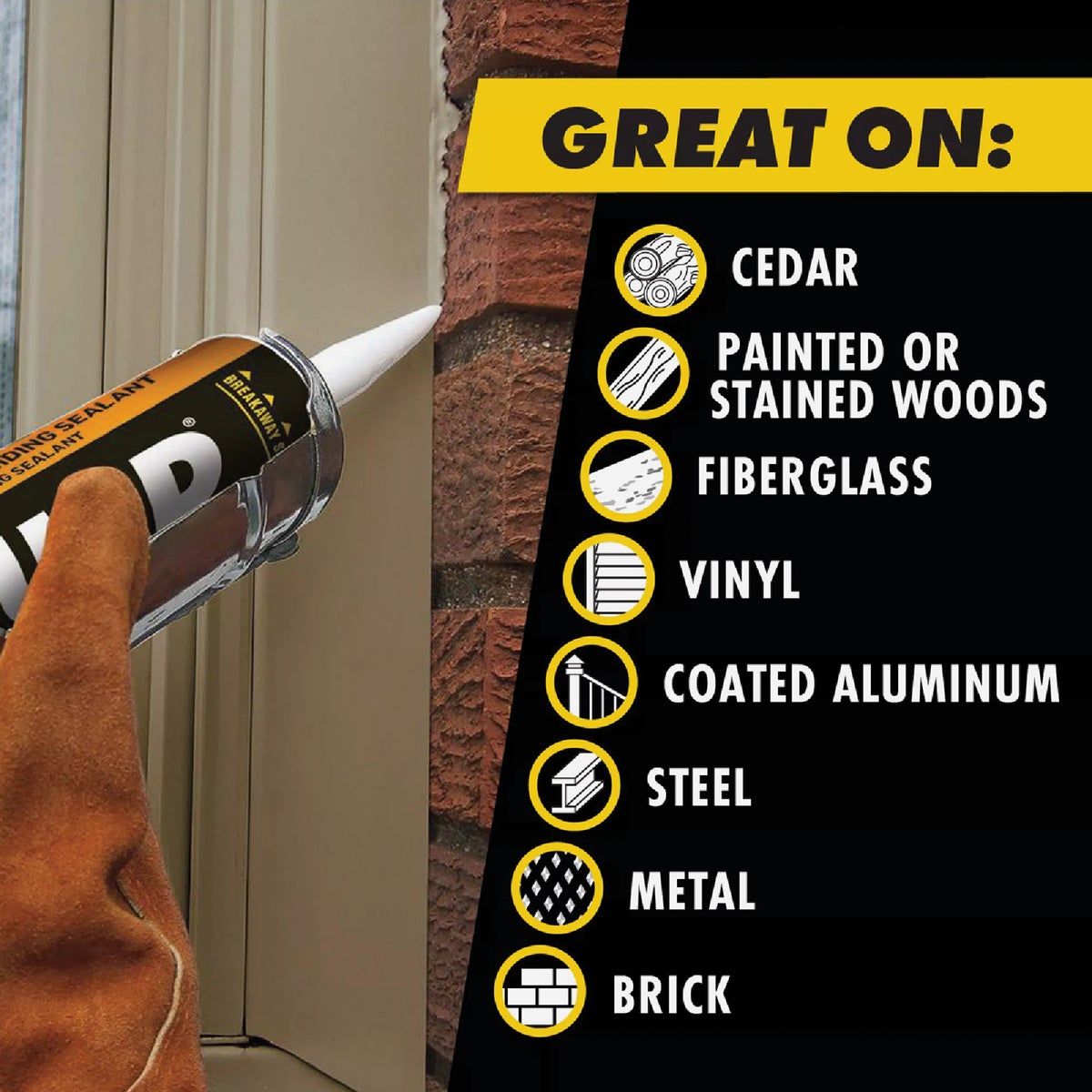 OSI QUAD 10 Oz. Window, Door & Siding Polymer Sealant, Black Image 6