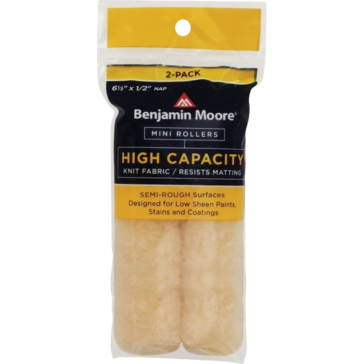 Benjamin Moore 6.5 In. x 1/2 In. High Capacity Roller (2-Pack) Image 1