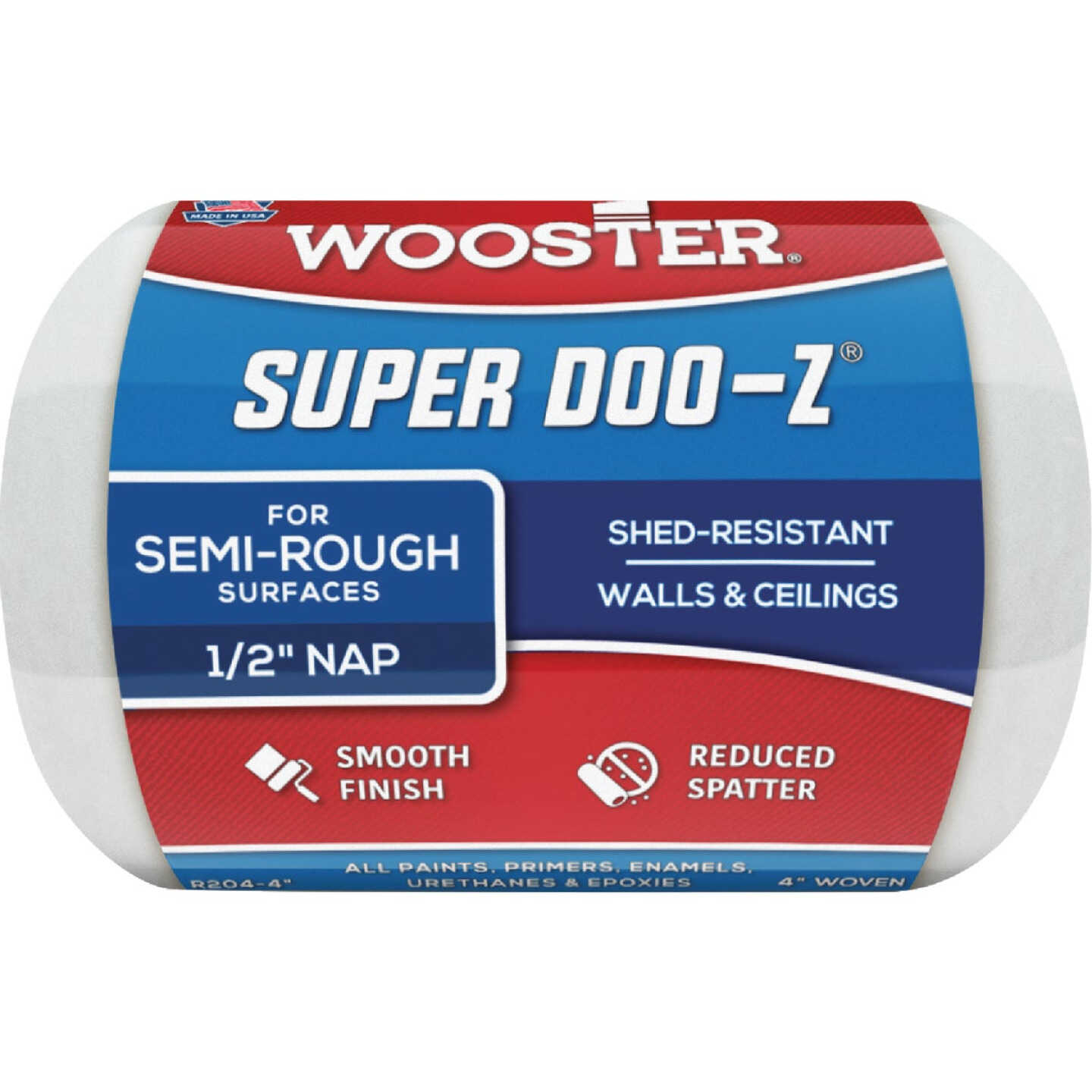 Wooster Super Doo-Z 4 In. x 1/2 In. Woven Fabric Roller Cover Image 1