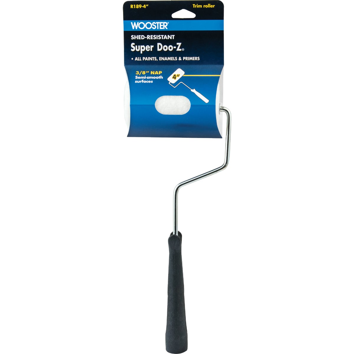 Wooster Super Doo-Z 4 In. Woven Paint Roller Cover & Frame  Image 2