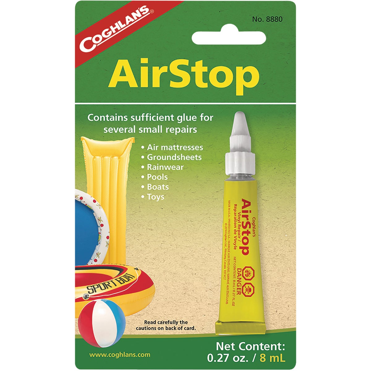 Coghlans AirStop 0.27 Oz. Gel PVC Vinyl Repair