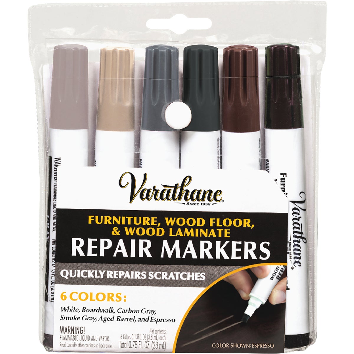 Varathane Furniture, Wood Floor and Laminate Repair Markers (6-Count)