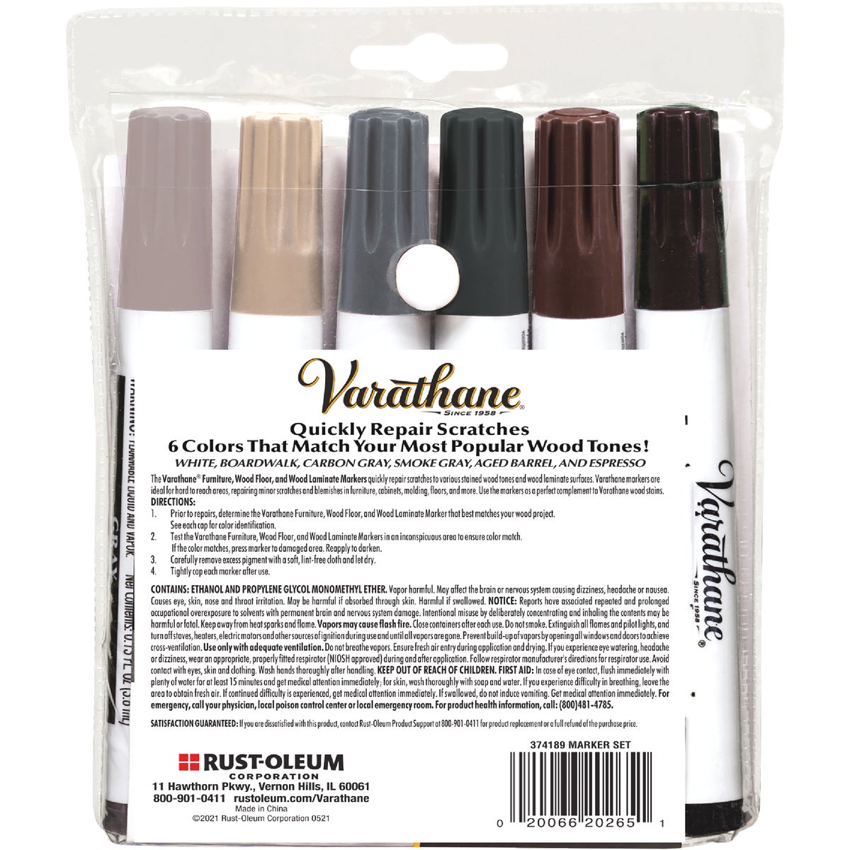 Varathane Furniture, Wood Floor and Laminate Repair Markers (6-Count) Image 3