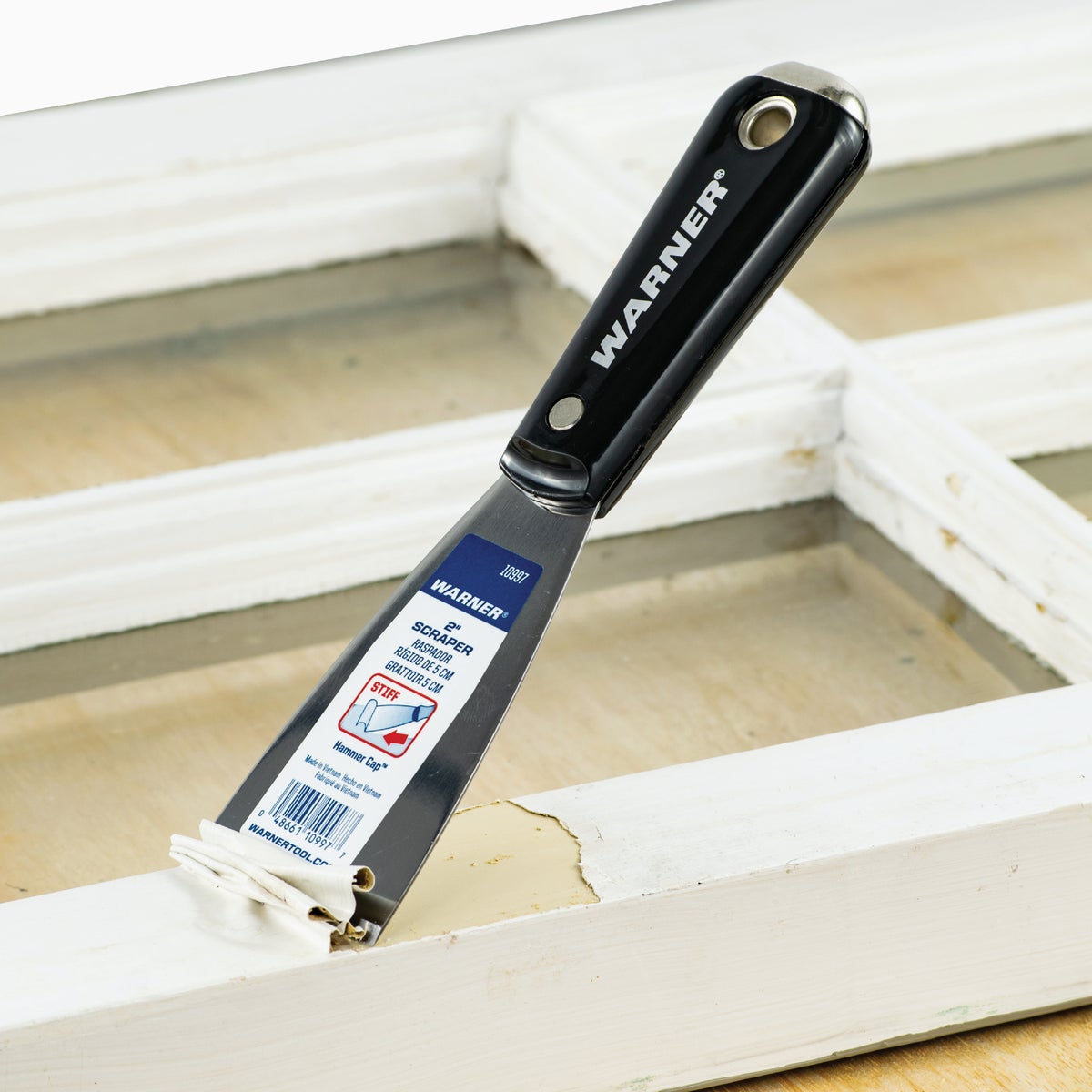 Warner Painter's Series 2 In. Stiff Carbon Steel Scraper with Hammer Cap Image 4
