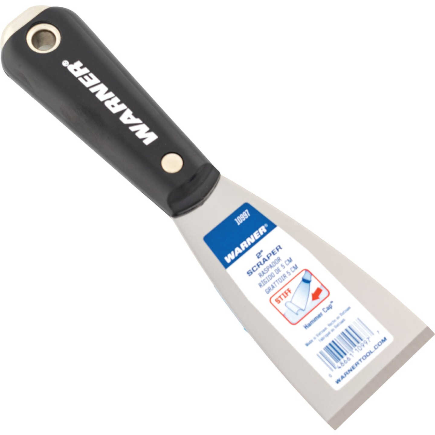 Warner Painter's Series 2 In. Stiff Carbon Steel Scraper with Hammer Cap Image 2