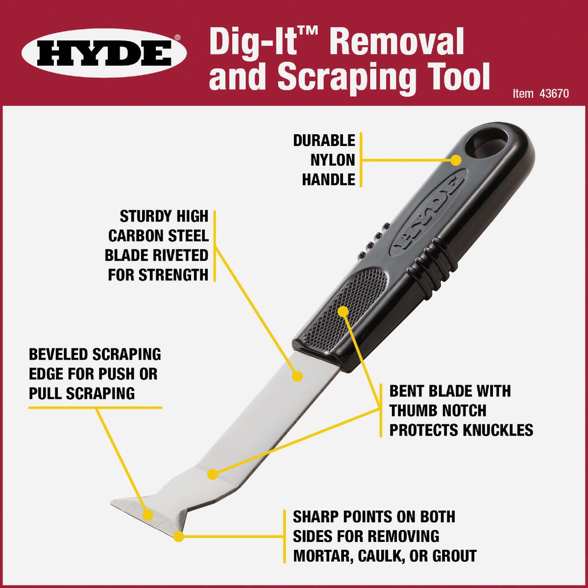 Hyde Dig-It Removal and Scraping Tool Image 3