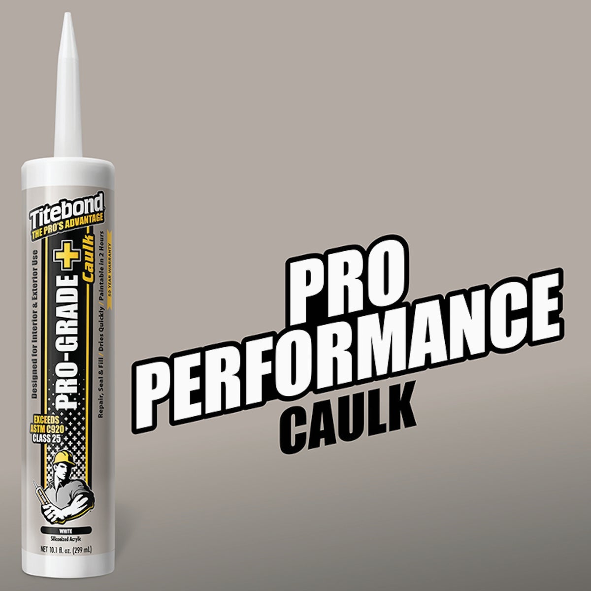 Titebond Pro-Grade Plus 10.1 Oz. Silicone Caulk, Antique White Image 2