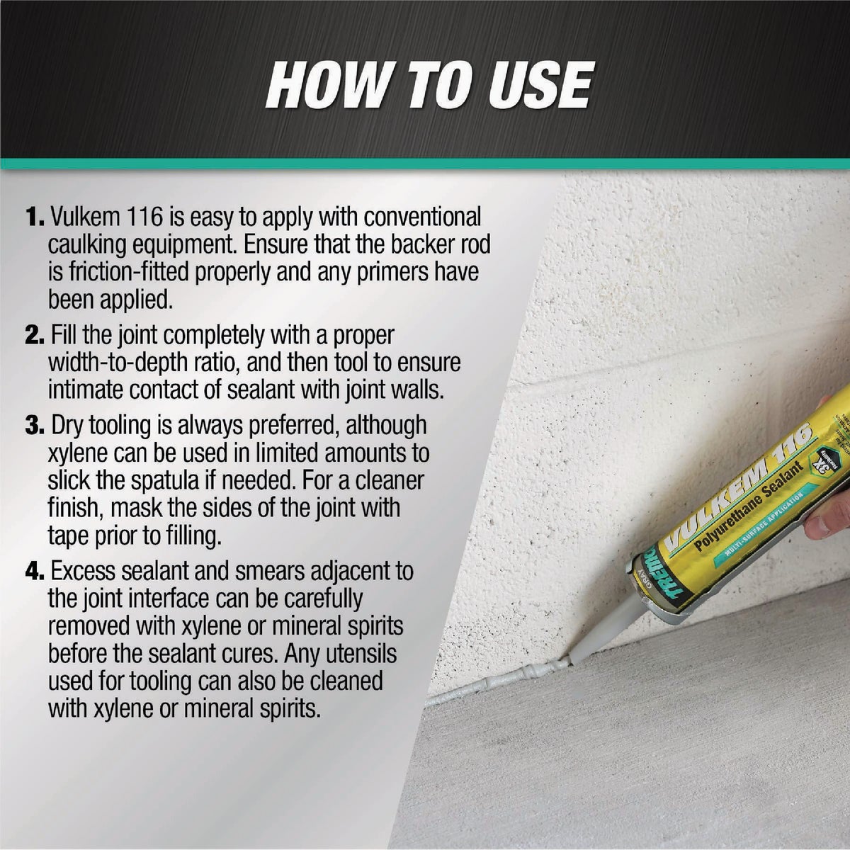 Tremco Vulkem 116 10.1 Oz. Buff Polyurethane Sealant Image 3
