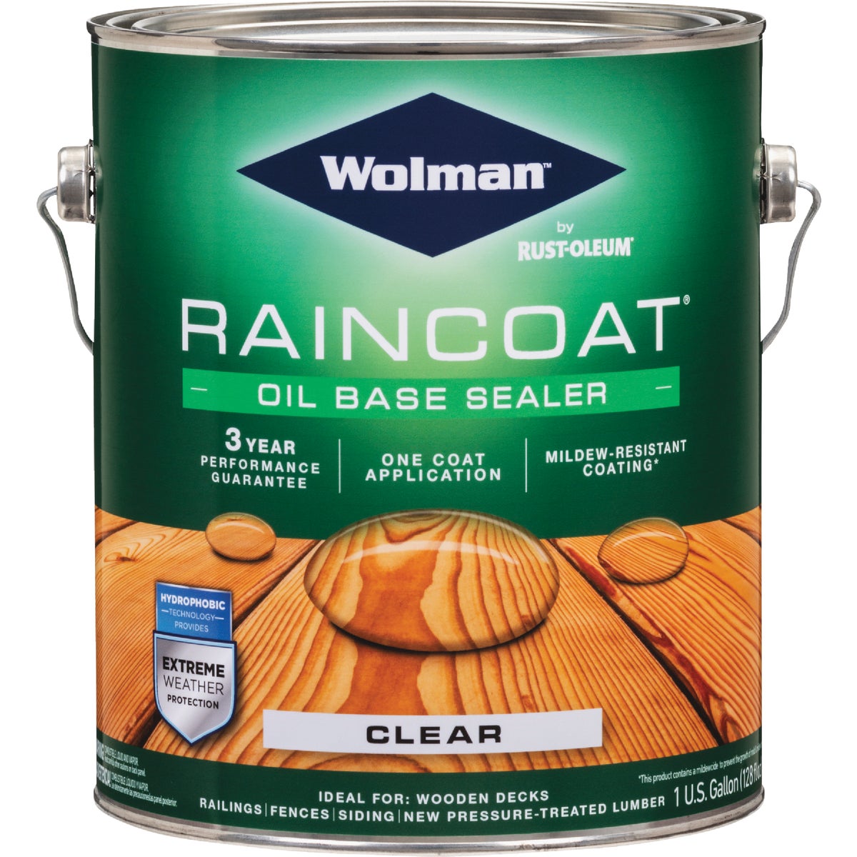 Wolman RainCoat One Coat Alkyd/Oil Base Clear Sealer, Clear, 1 Gal. Image 2