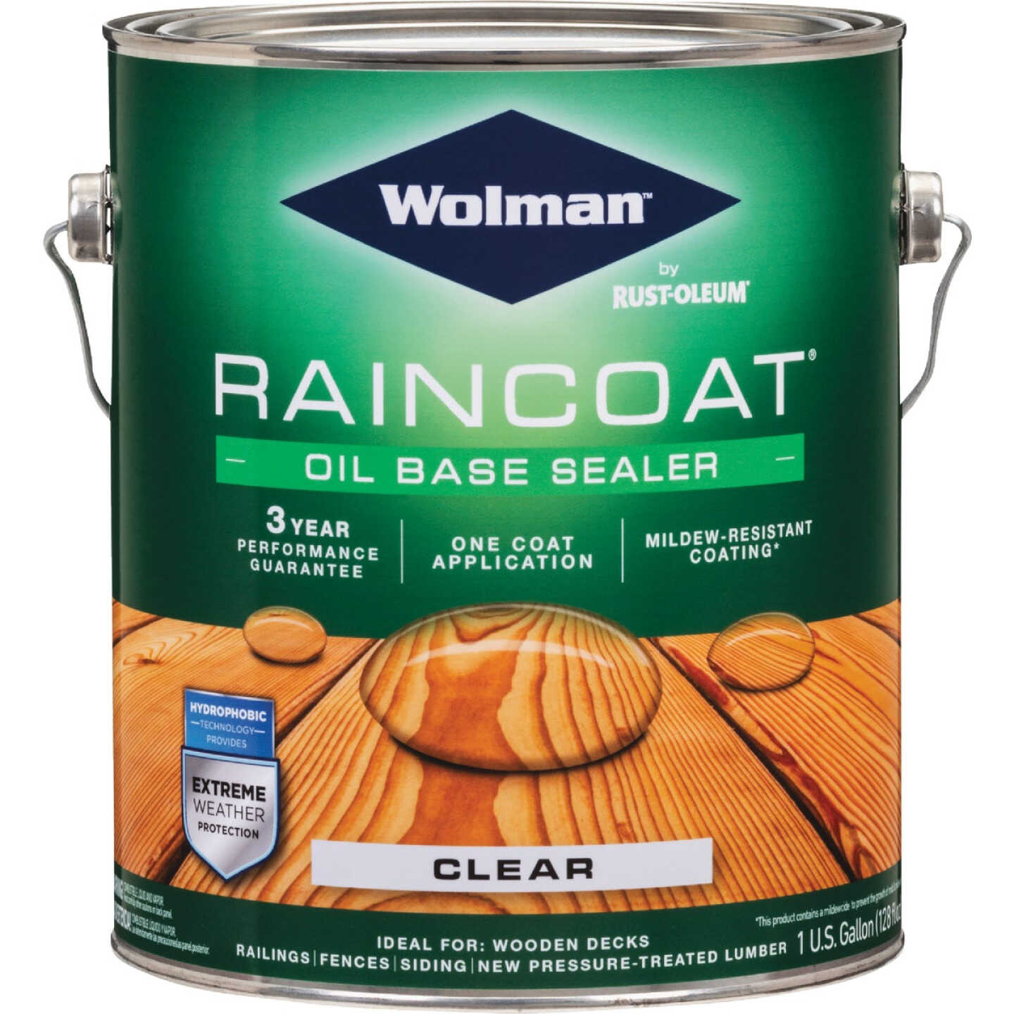 Wolman RainCoat One Coat Alkyd/Oil Base Clear Sealer, Clear, 1 Gal. Image 2
