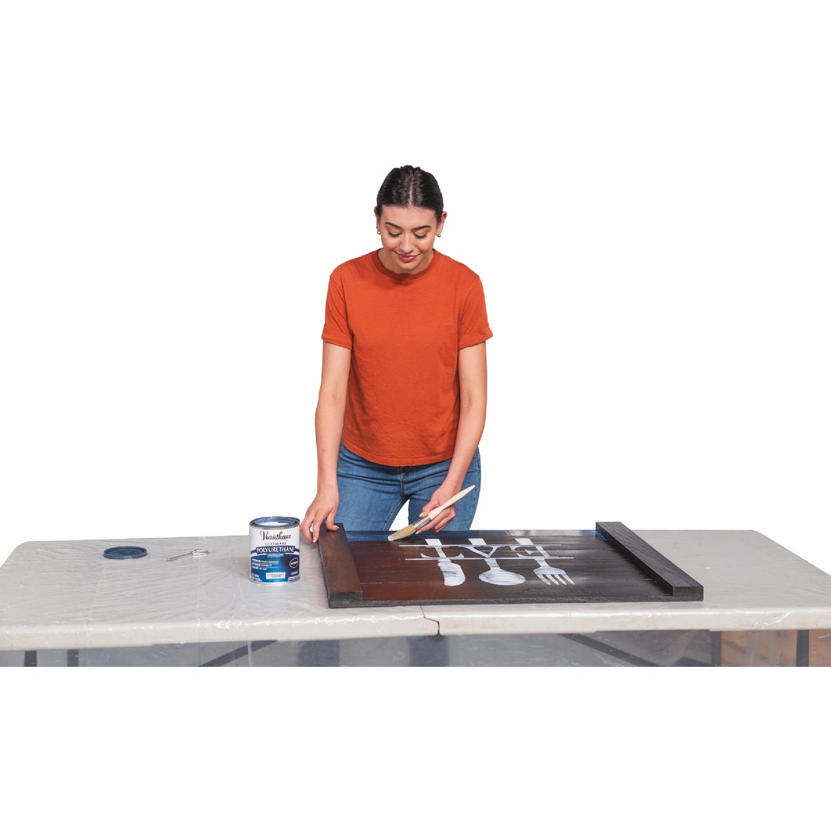 Varathane Satin Low Odor Water Based Interior Polyurethane, 1Qt. Image 2