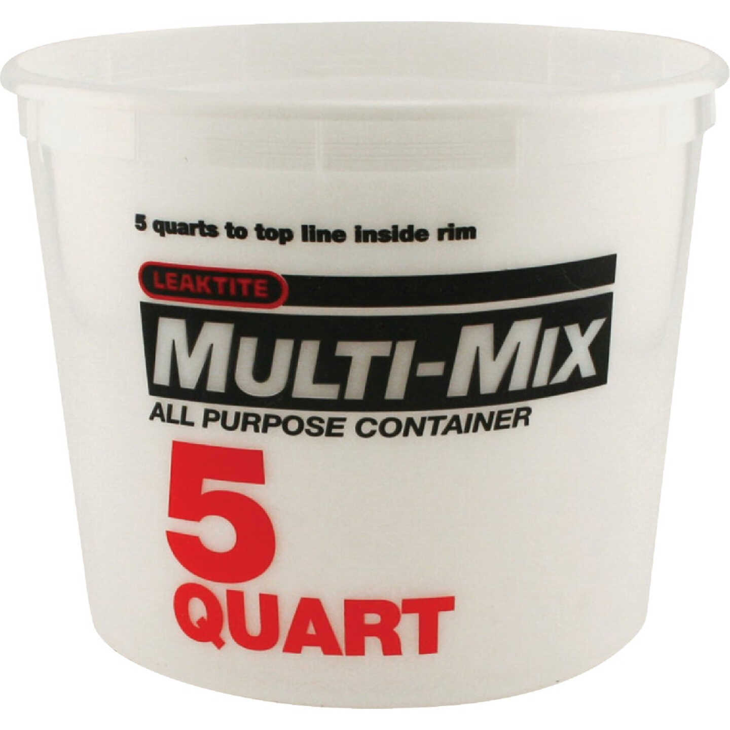 Leaktite 5 Qt. Semi-Transparent Multi-Mix All Purpose Mixing And Storage Container Image 1