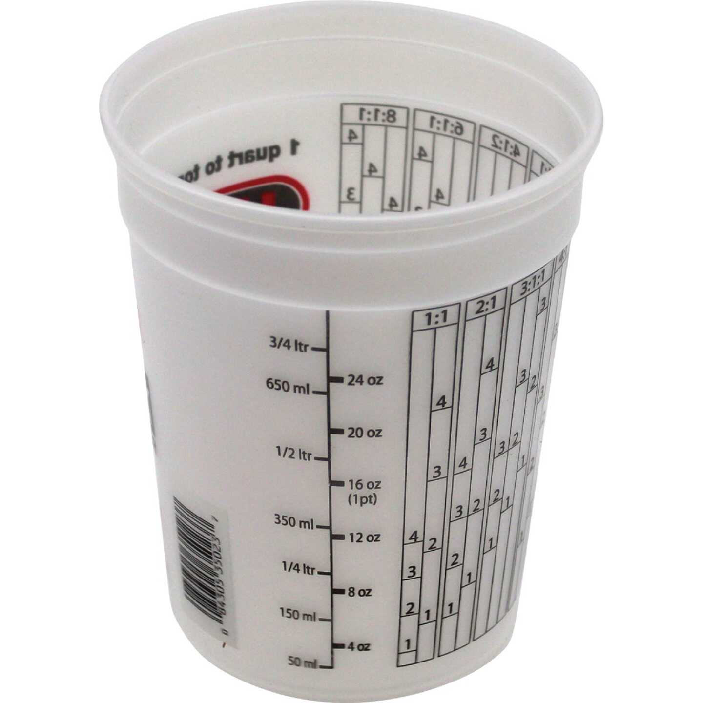 Leaktite 1 Qt. Semi-Transparent Multi-Mix All Purpose Mixing And Storage Container Image 3