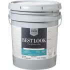 Best Look Latex Premium Paint & Primer In One Satin Interior Wall Paint, Bright White, 5 Gal. Image 1