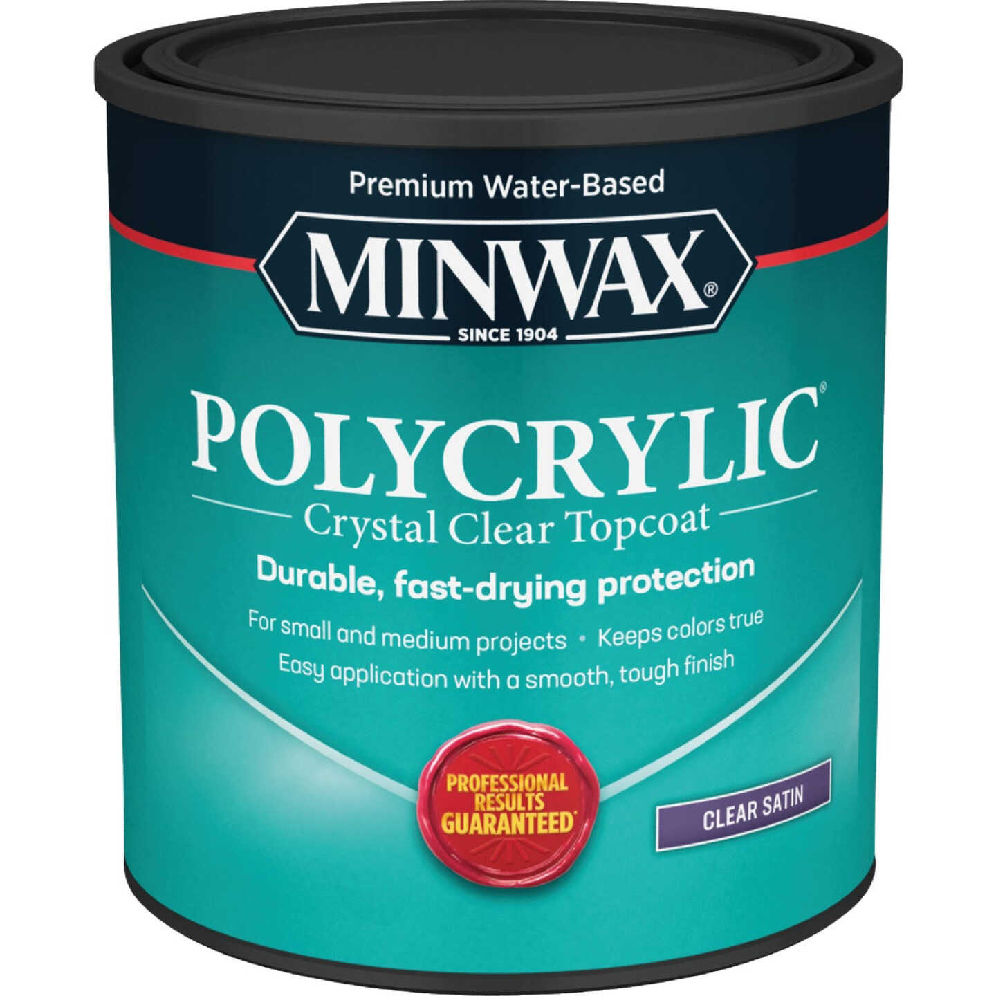Minwax Polycrylic 1 Qt. Satin Water Based Protective Finish Image 1