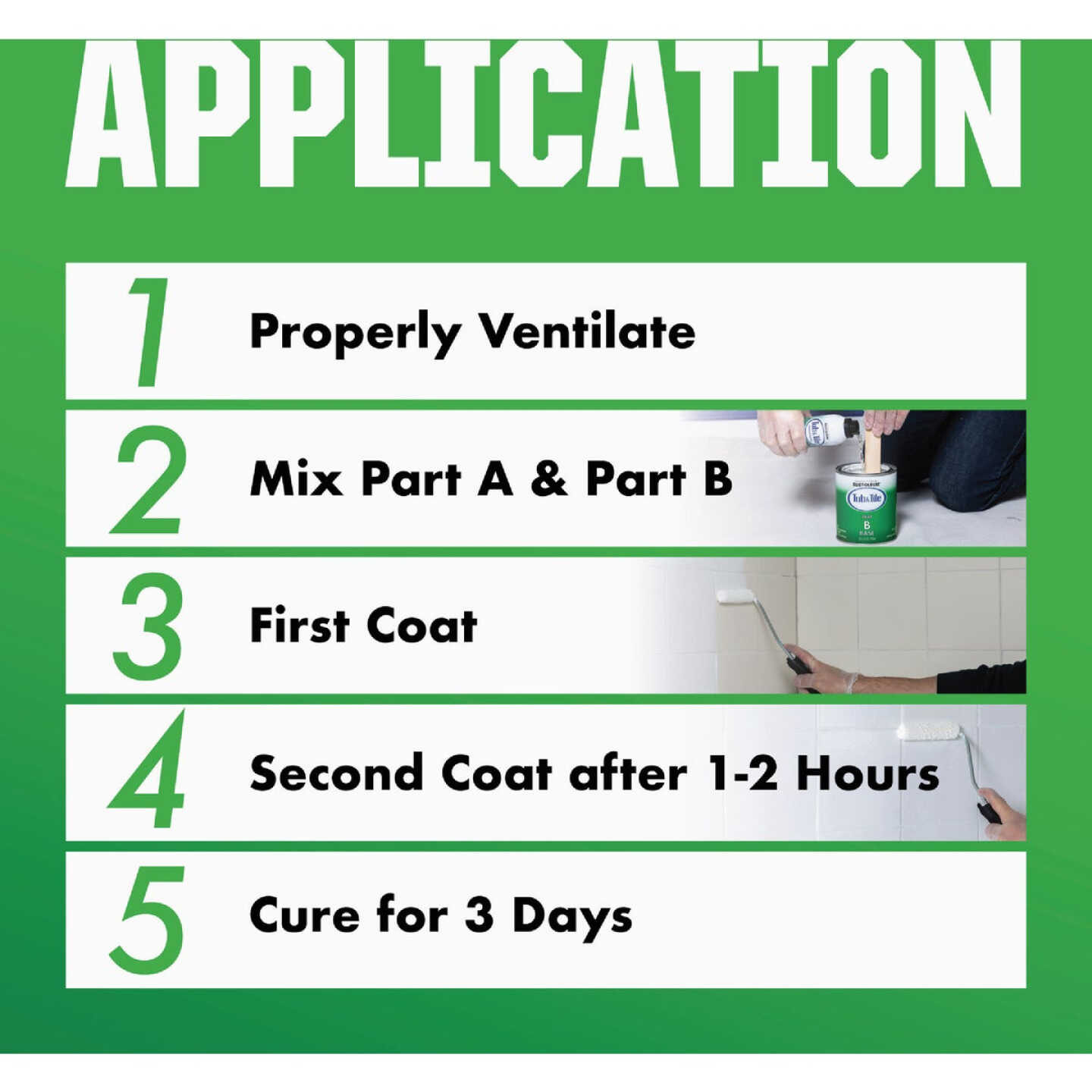 Rust-Oleum 1 Qt. Tub & Tile Gloss White Refinishing Kit Image 4