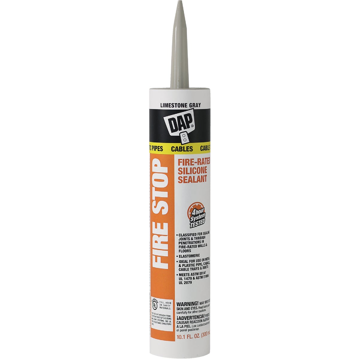 DAP 10.1 Oz. Fire Stop Fire-Rated Sealant, Limestone Gray