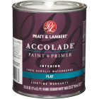 Pratt & Lambert Accolade 100% Acrylic Paint & Primer Flat Interior Wall Paint, Designer White, 1 Qt. Image 1
