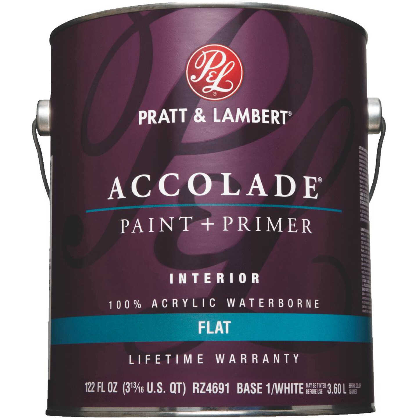 Pratt & Lambert Accolade 100% Acrylic Paint & Primer Flat Interior Wall Paint, Base 1, 1 Gal. Image 2