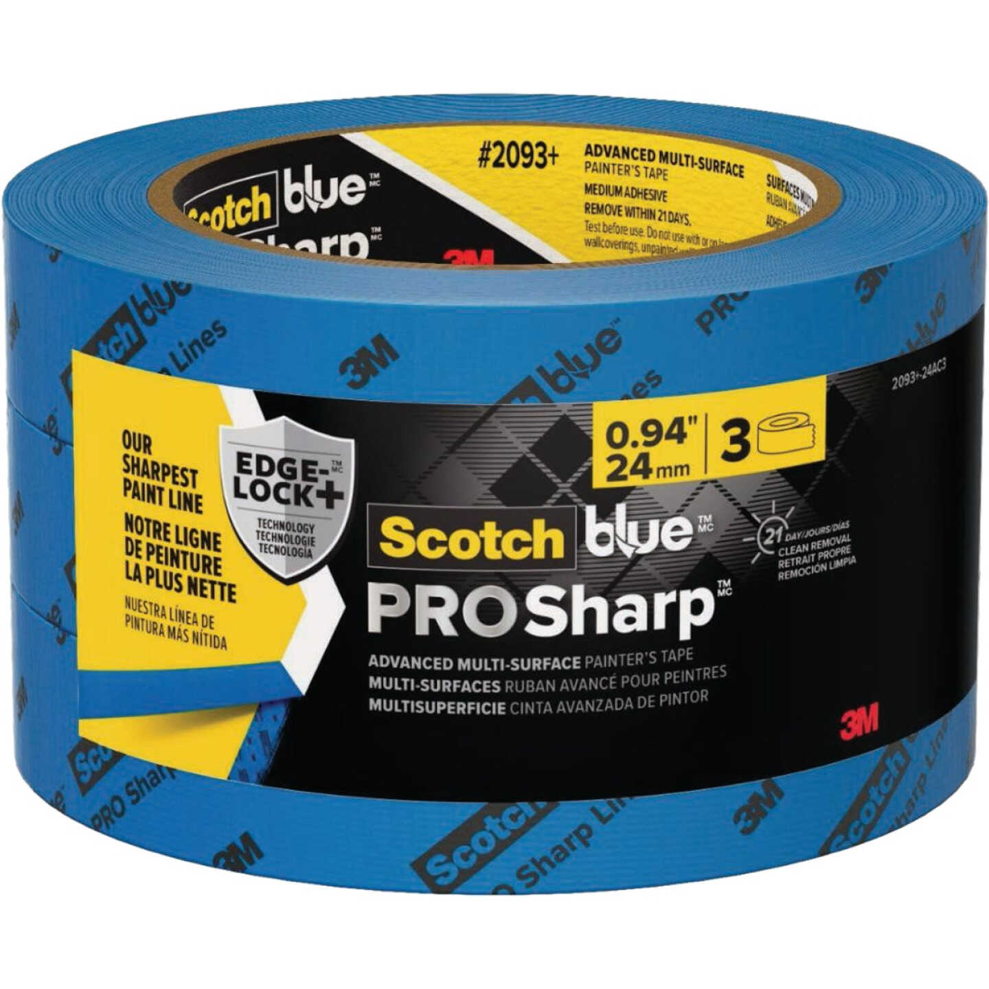 ScotchBlue PROSharp 0.94 In. x 60 Yd. Painter's Tape (3-Pack) Image 1