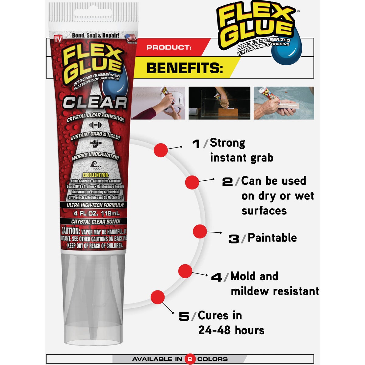 Flex Glue 4 Oz. Clear Multi-Purpose Adhesive Image 5