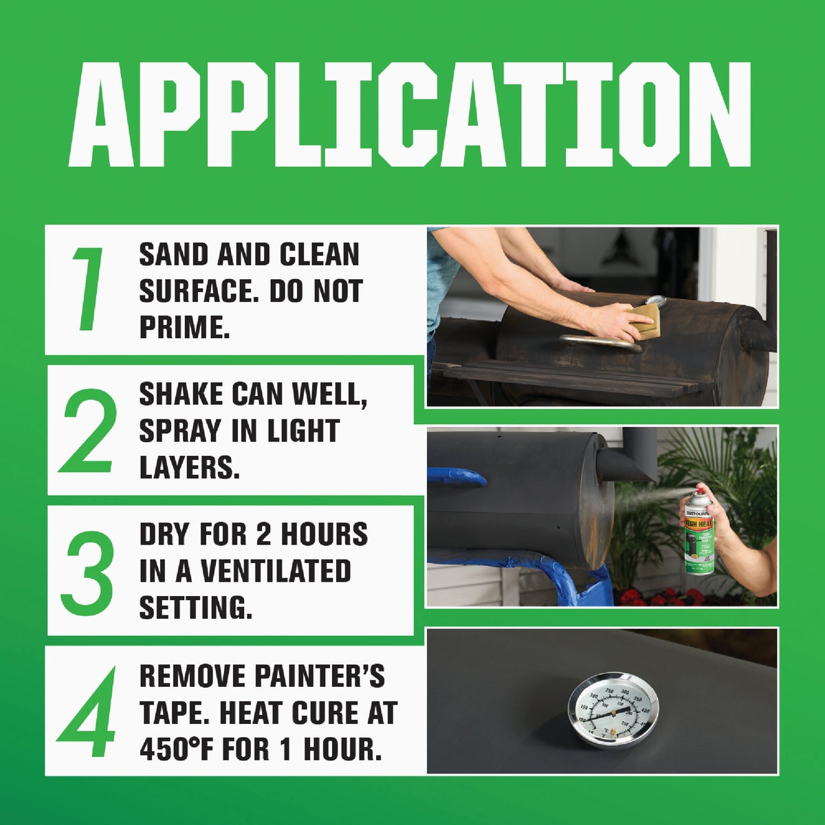 Rust-Oleum Silver Flat 12 Oz. High Heat Spray Paint Image 6