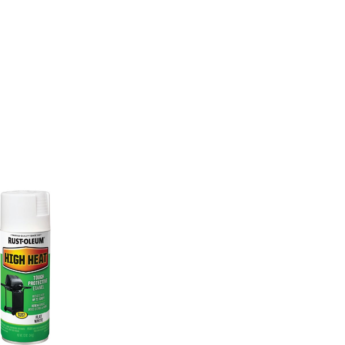 Rust-Oleum White Flat 12 Oz. High Heat Spray Paint