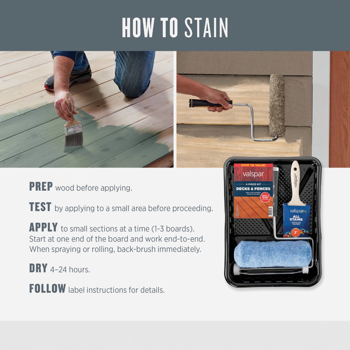 Valspar Semi Transparent Deck Stain, Neutral Tint Base, 1 Gal. Image 7