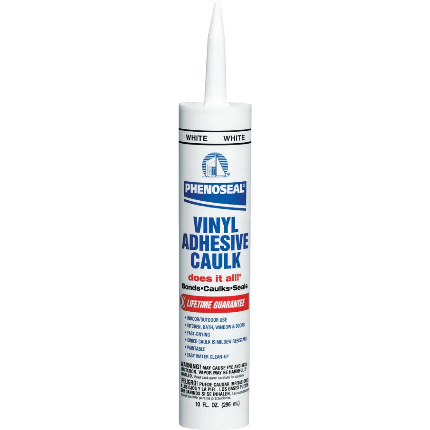 Phenoseal 10 Oz. White Vinyl Adhesive Caulk Image 1