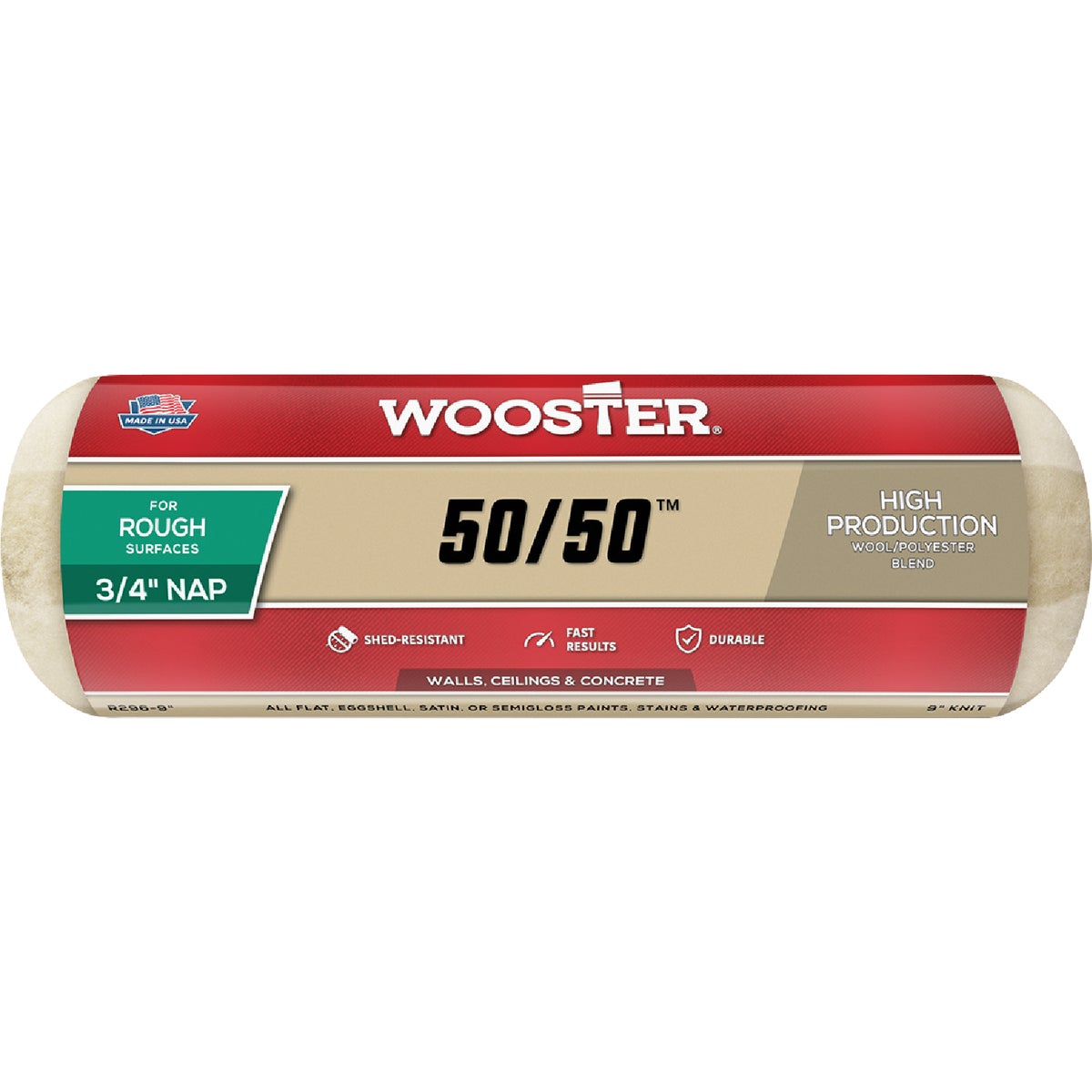 Wooster 50/50 9 In. x 3/4 In. Knit Fabric Roller Cover Image 1