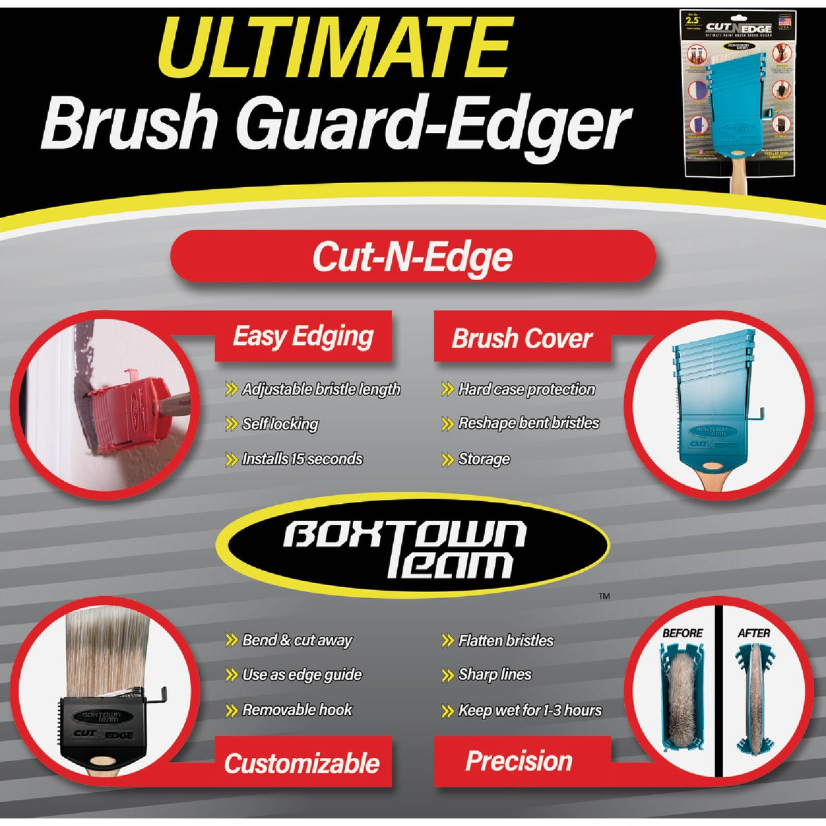 Boxtown Cut-N-Edge Ultimate Paint Brush Edger & Guard Image 2