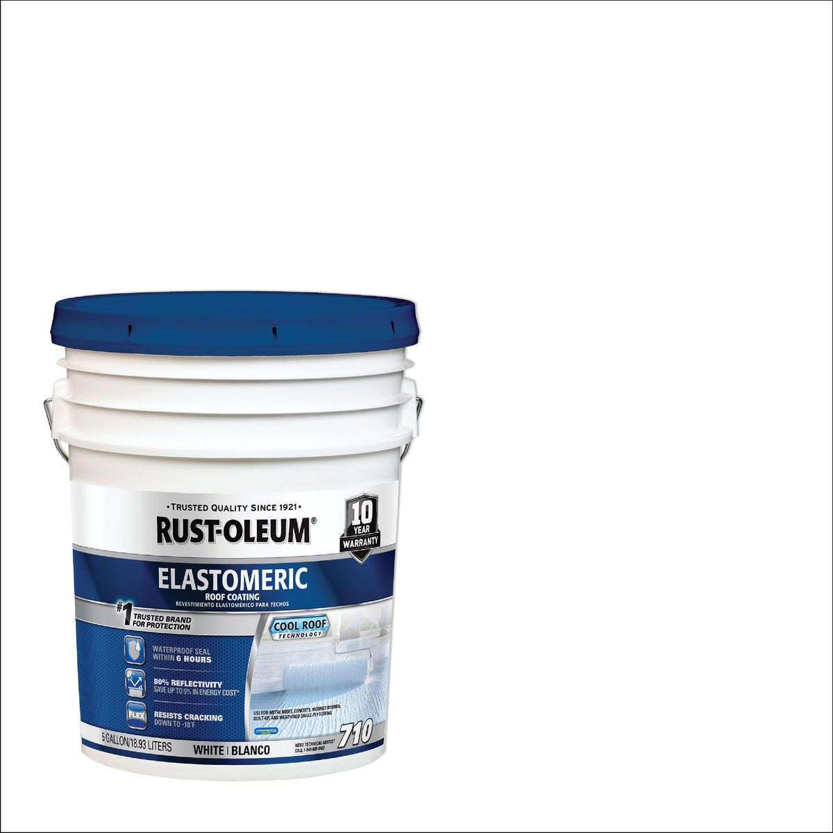 Rust-Oleum 710 5 Gal. 10-Year White Elastomeric Roof Coating