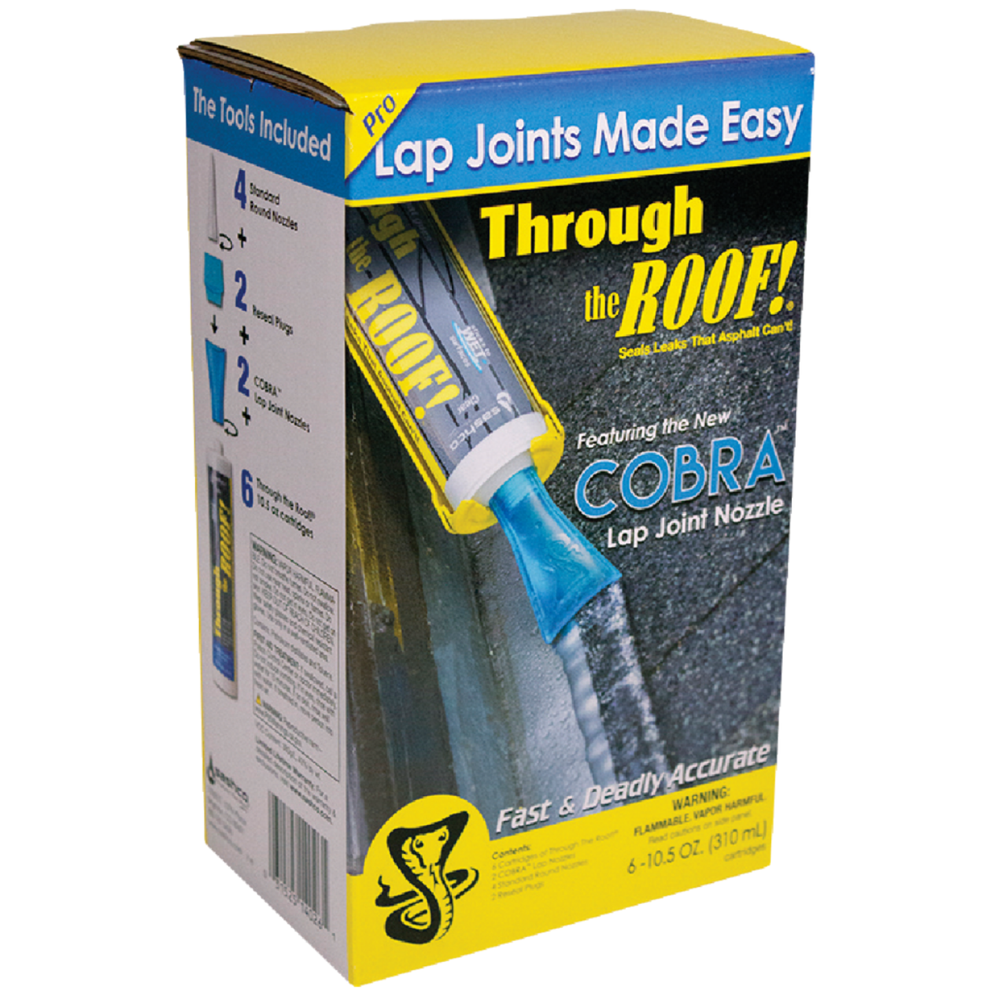 Cobra Lap Joint Nozzle System with Through The Roof! Sealant Image 1