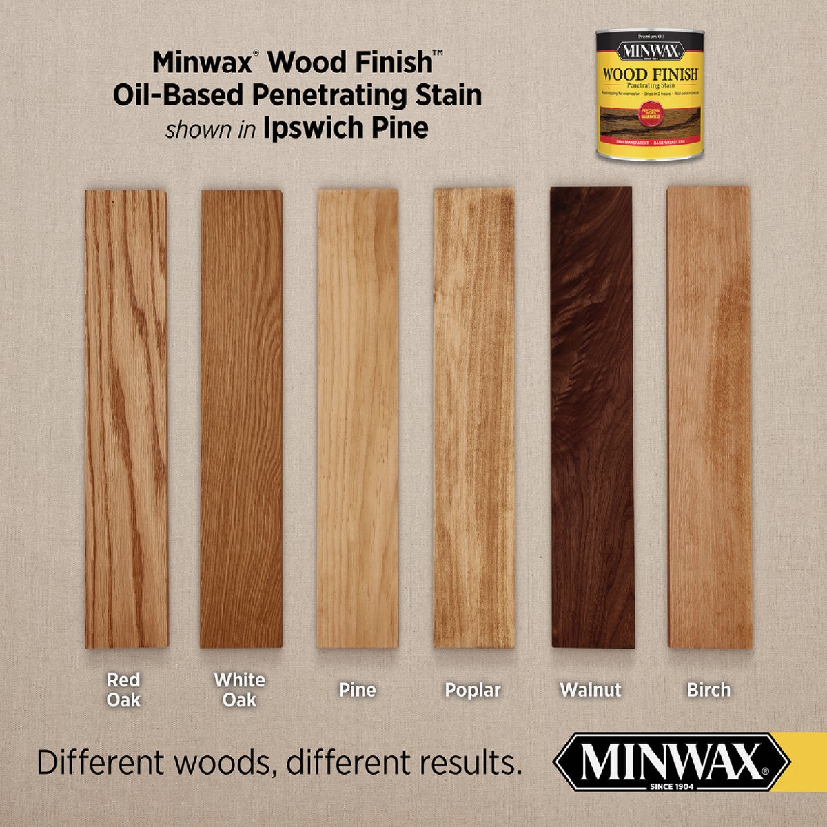 Minwax Wood Finish Penetrating Stain, Ipswich Pine, 1 Qt. Image 2
