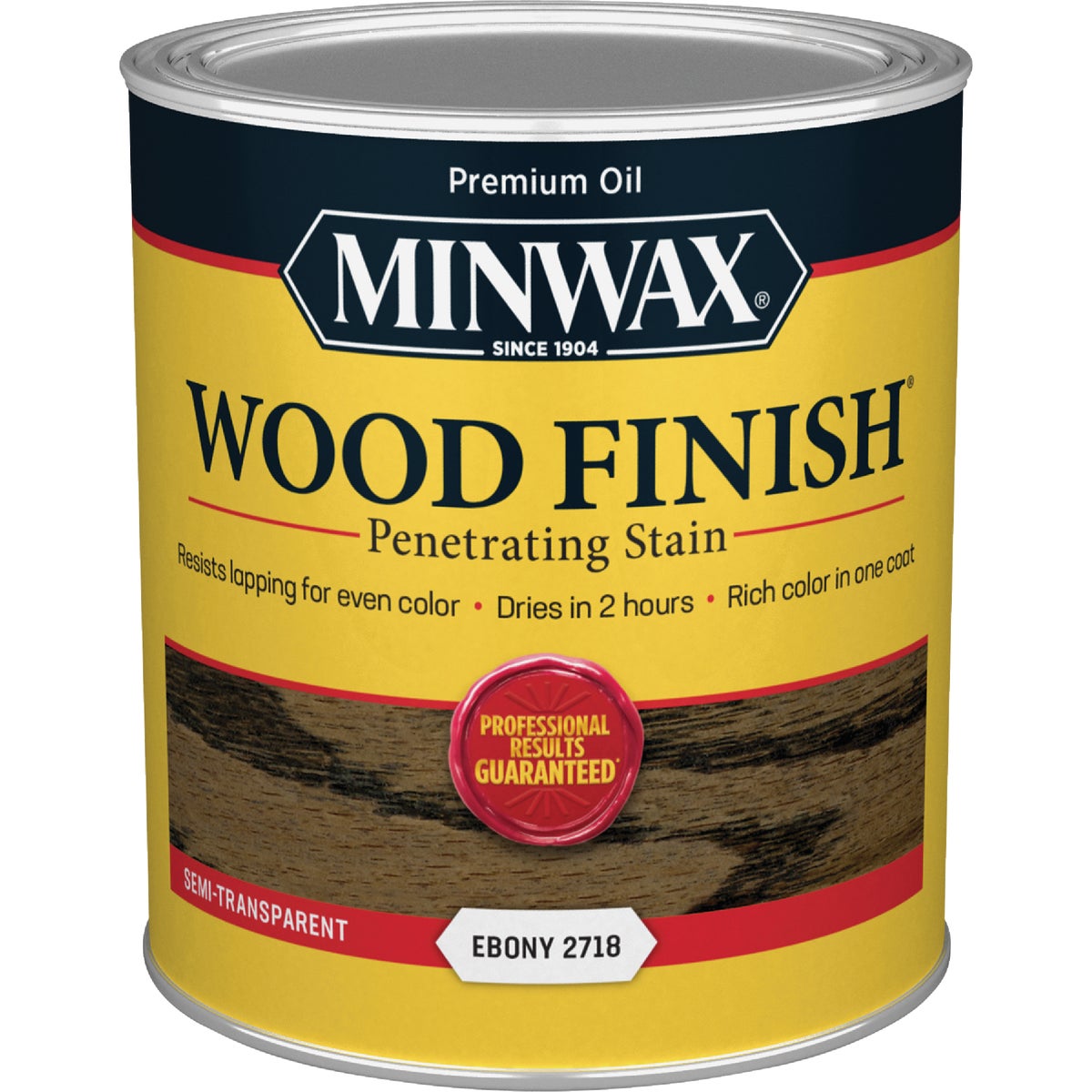 Minwax Wood Finish Penetrating Stain, Ebony, 1 Qt. Image 7