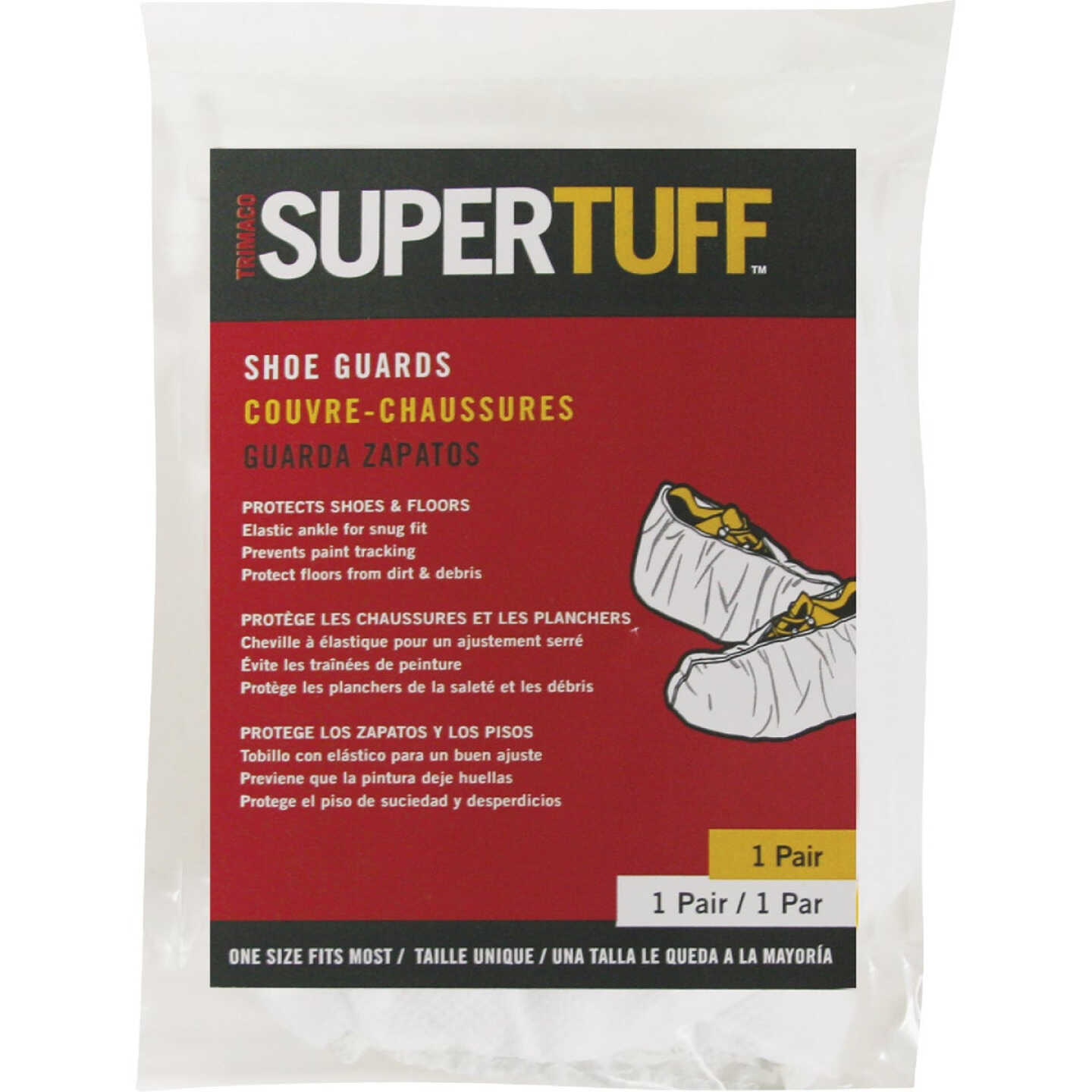 Trimaco SuperTuff 1 Size Fits Most Polypropylene White Shoe Guard Cover (1 Pair) Image 1