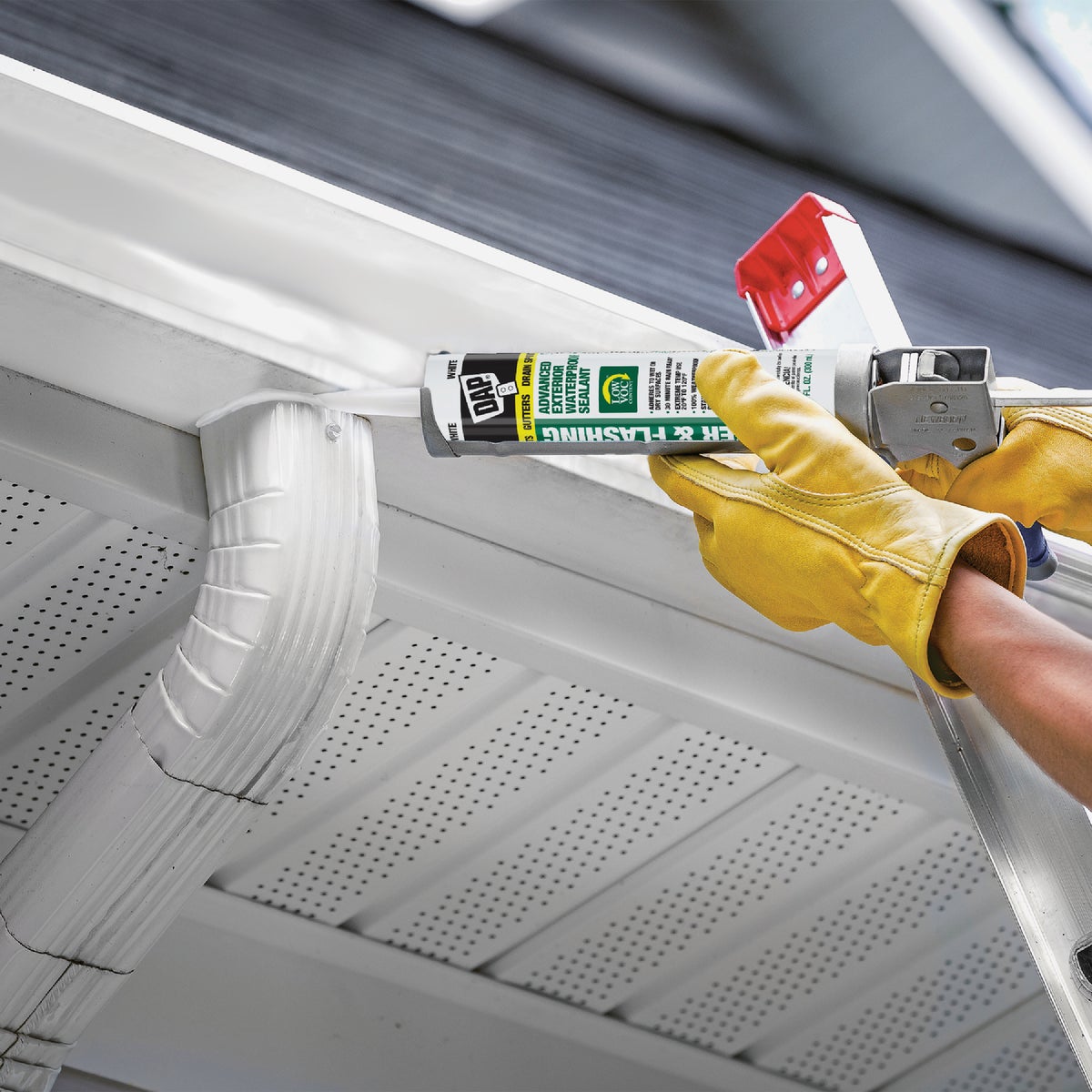 Dap 10.1 Oz. White Advanced VOC-Compliant Exterior Gutter & Flashing Sealant Image 3
