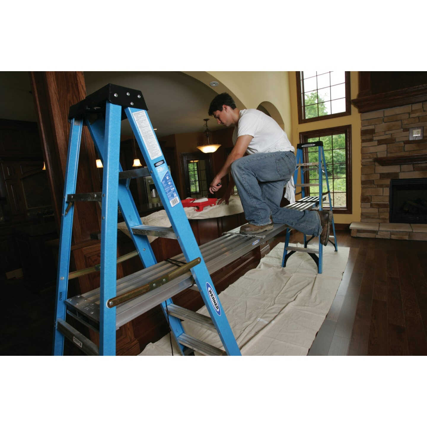 Werner 8 Ft.- 13 Ft. 250 Lb. Load Capacity Aluminum Extension Plank Image 3