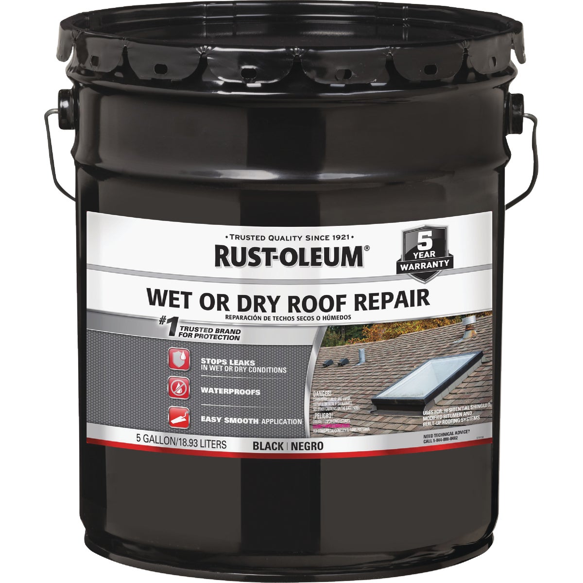Rust-Oleum 5 Gal. Black Wet or Dry Roof Repair Image 2