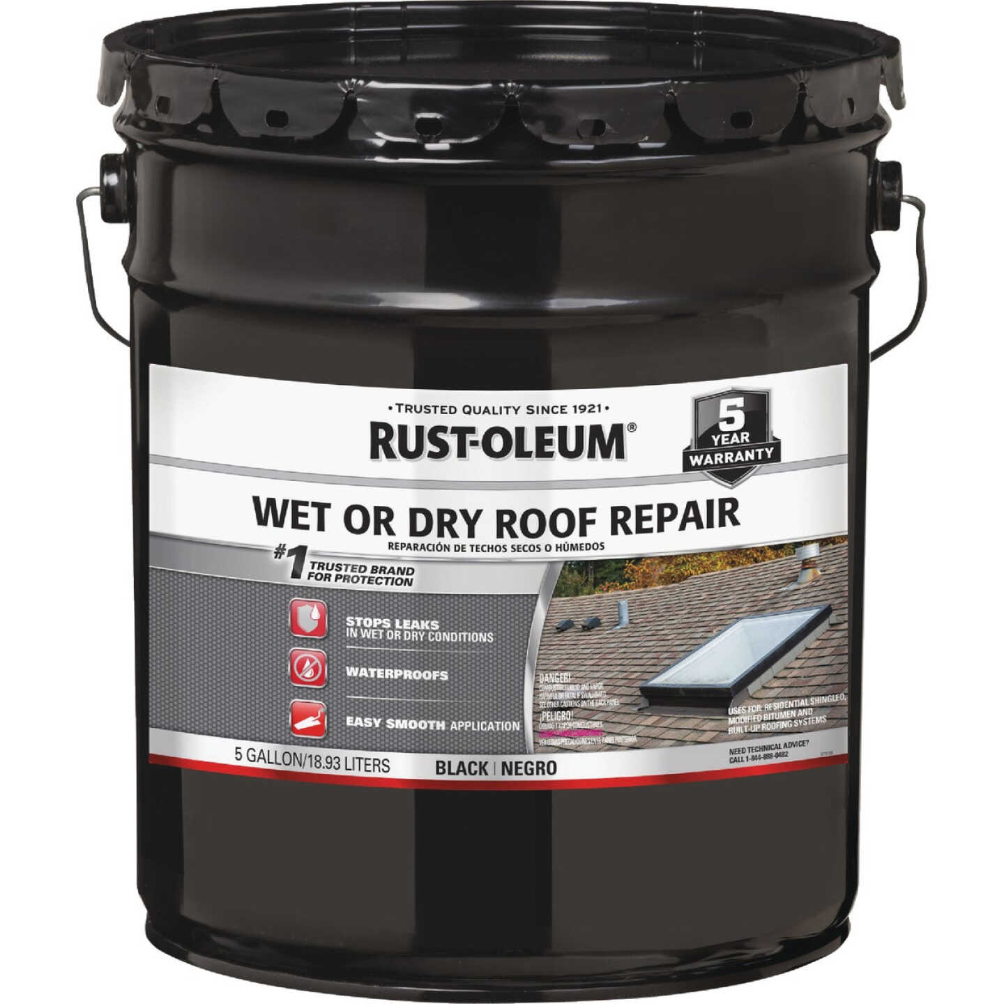 Rust-Oleum 5 Gal. Black Wet or Dry Roof Repair Image 2