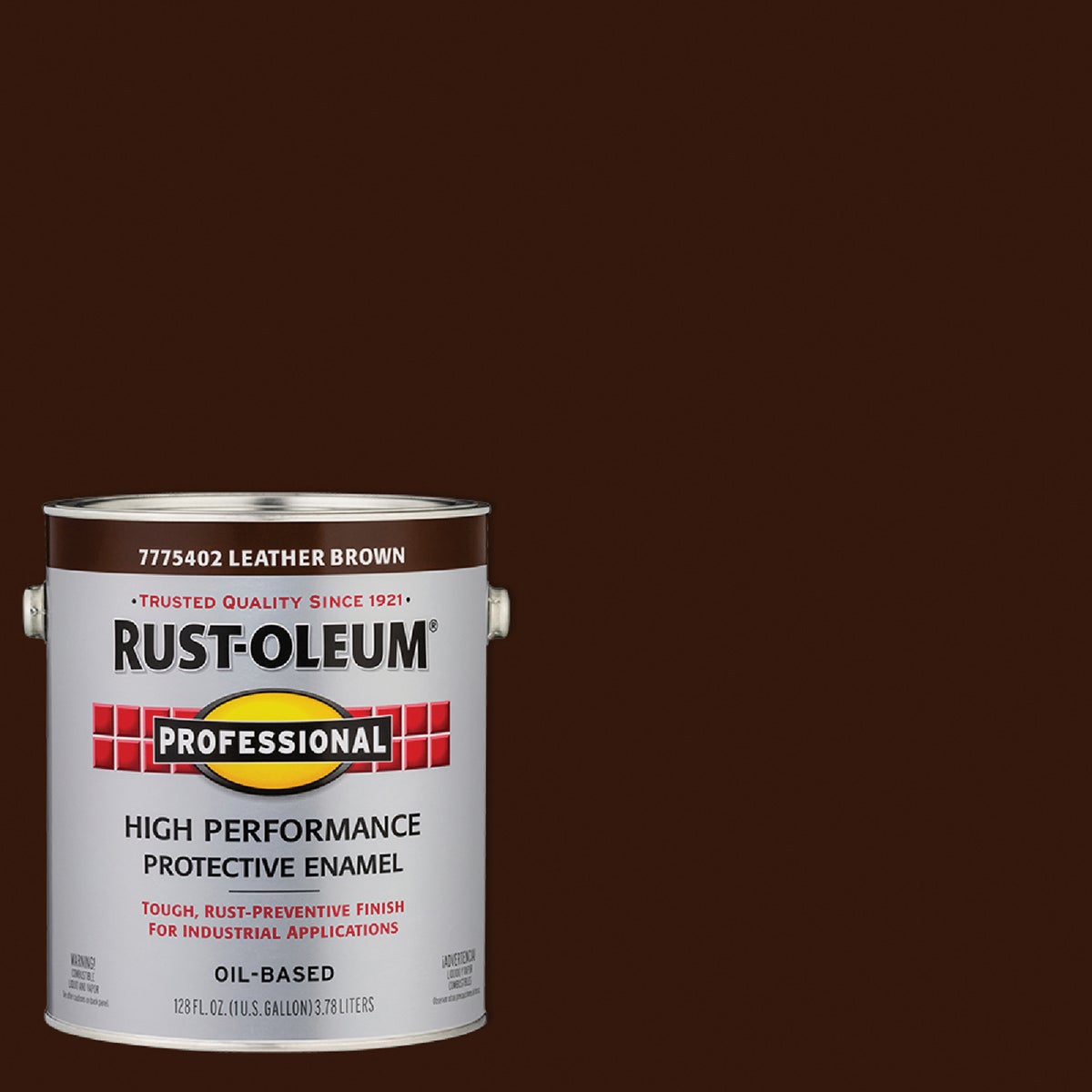 Rust-Oleum Professional DTM Oil Based Gloss Protective Rust Control Enamel, Leather Brown, 1 Gal.
