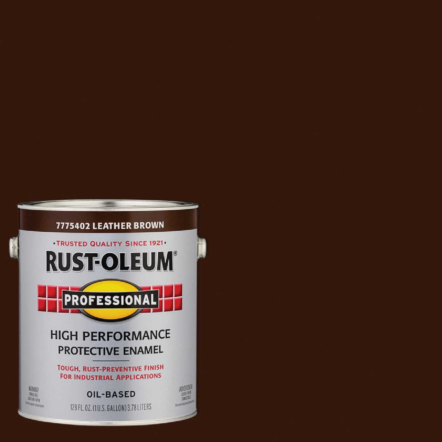 Rust-Oleum Professional DTM Oil Based Gloss Protective Rust Control Enamel, Leather Brown, 1 Gal. Image 1